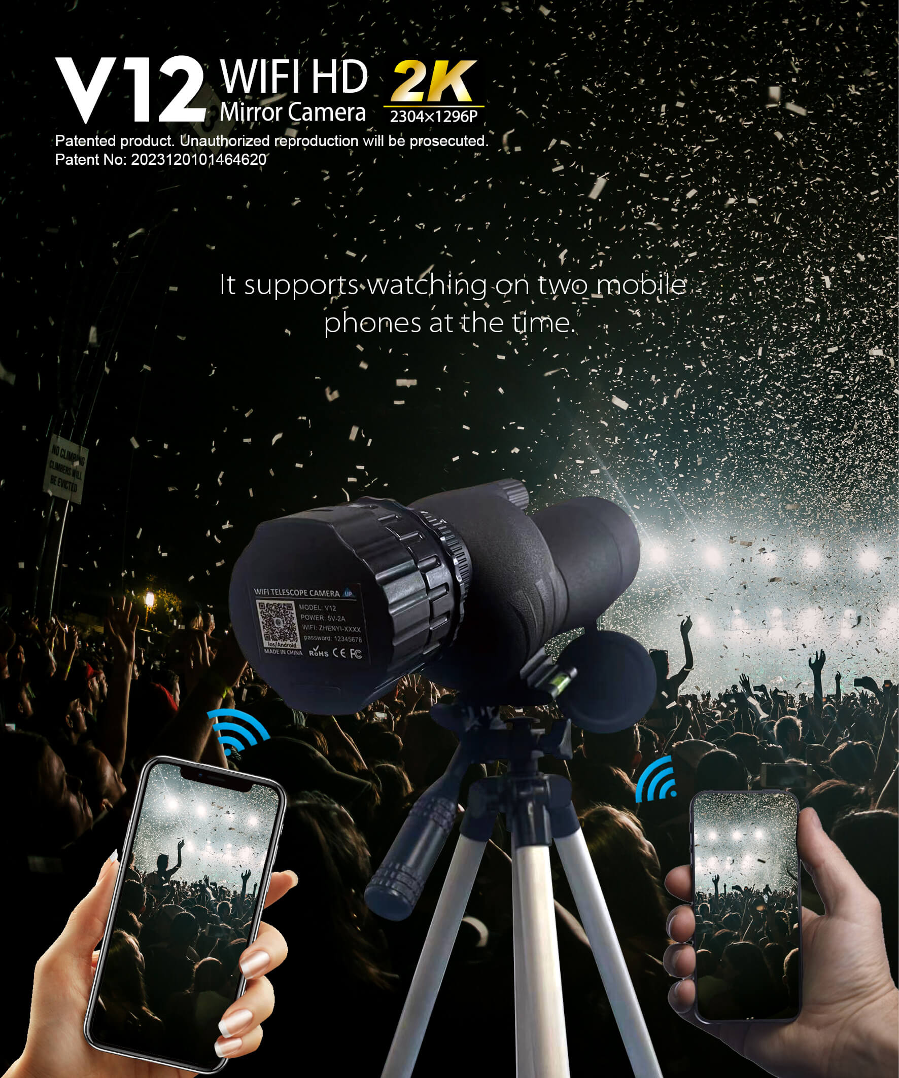 2K WiFi HD Telescope Camera