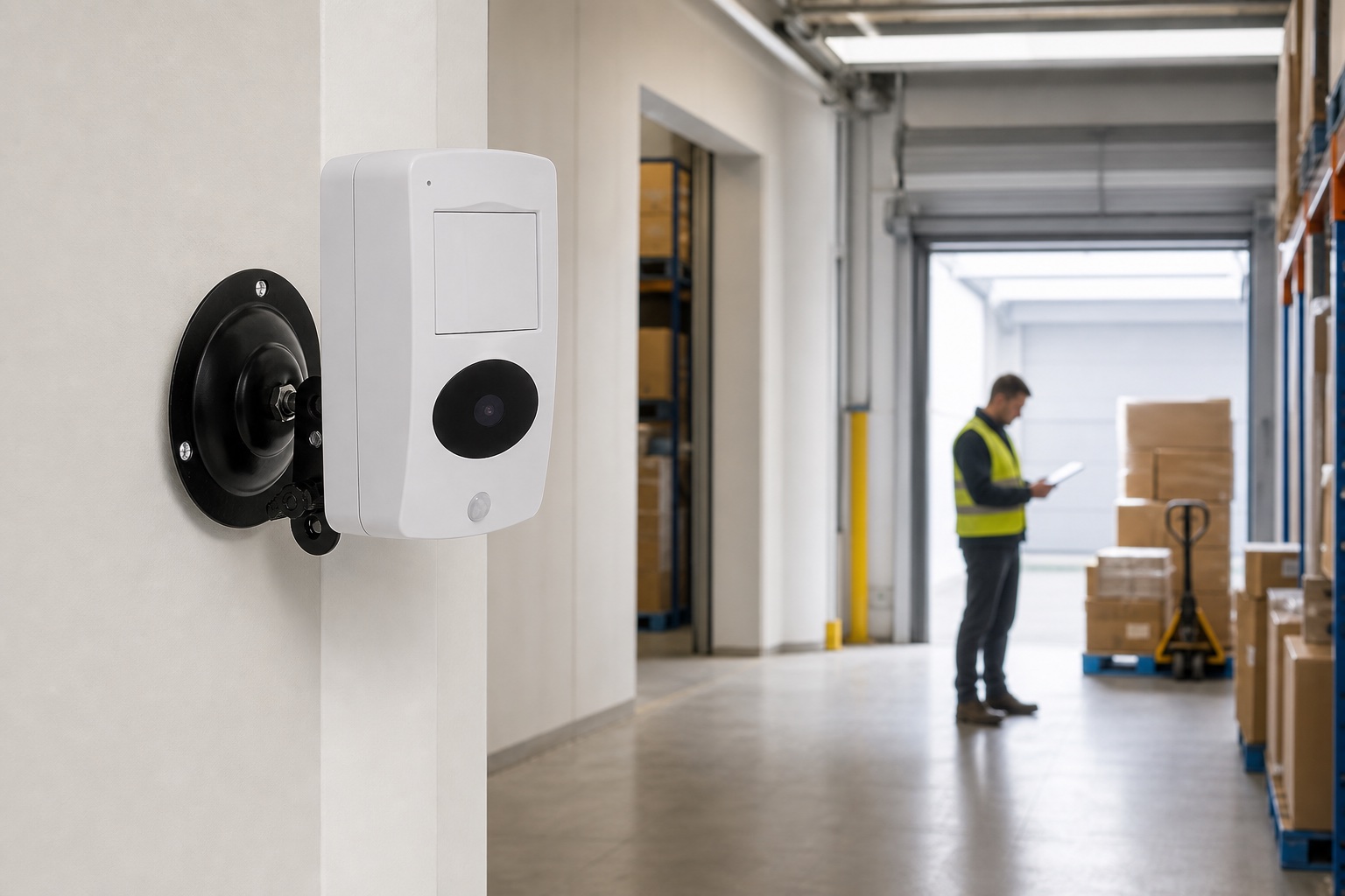 LS011 PIR battery WiFi camera supporting an authorized covered warehouse entry monitoring project