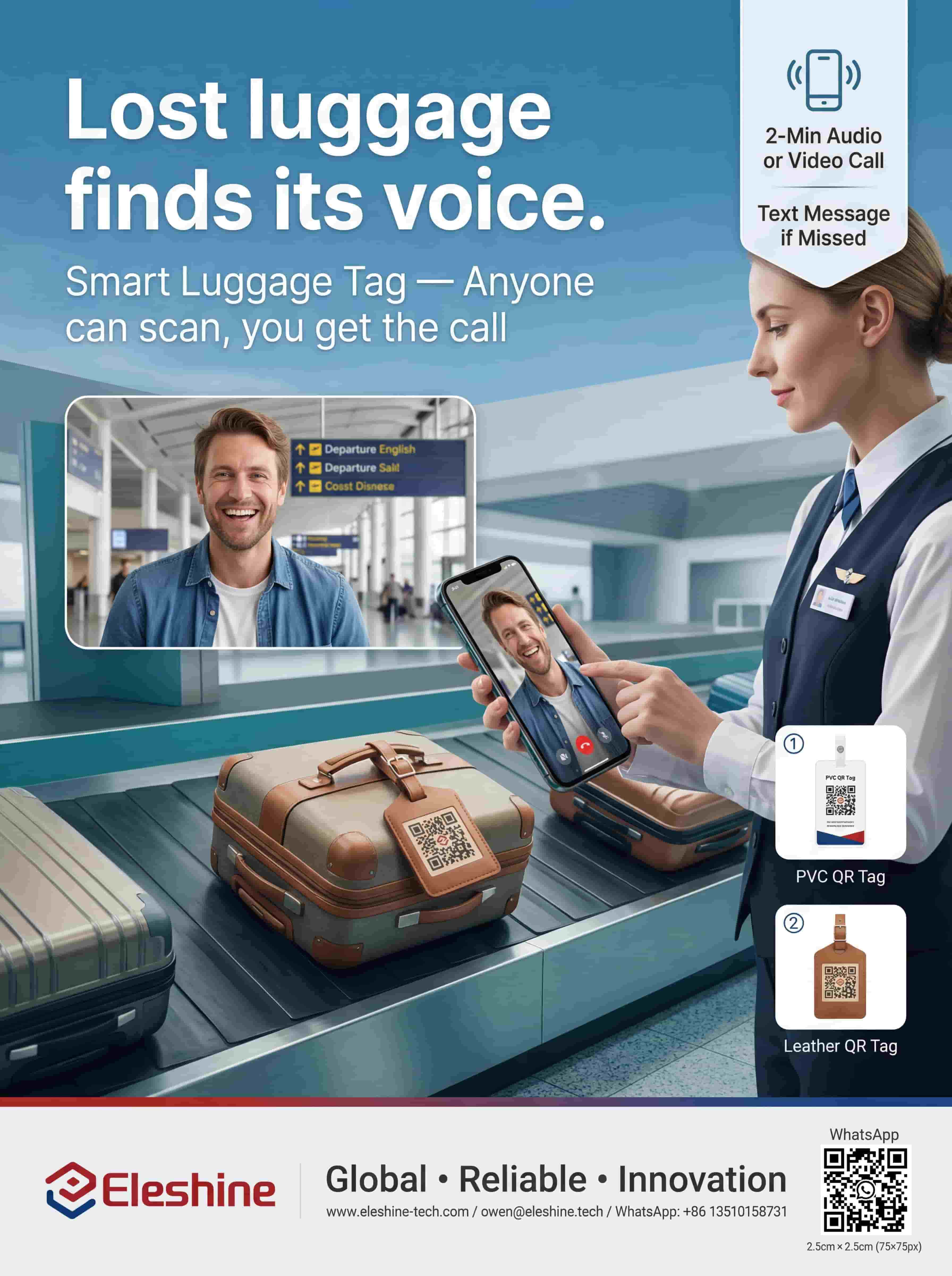 Eleshine Instant QR Call IQ001 WebRTC QR call security device package accessory detail