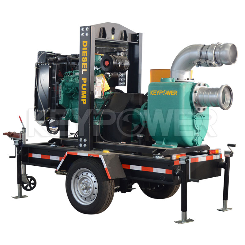 Keypower 8 inch Diesel trash Pumps with control panel