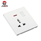 13A 1 gang  switch + multi function socket w/noen