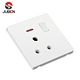 15A 1 gang  switch + socket w/noen