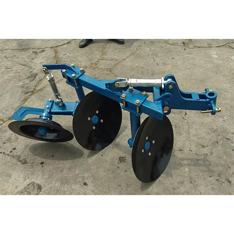 Disc plow for walking tractor