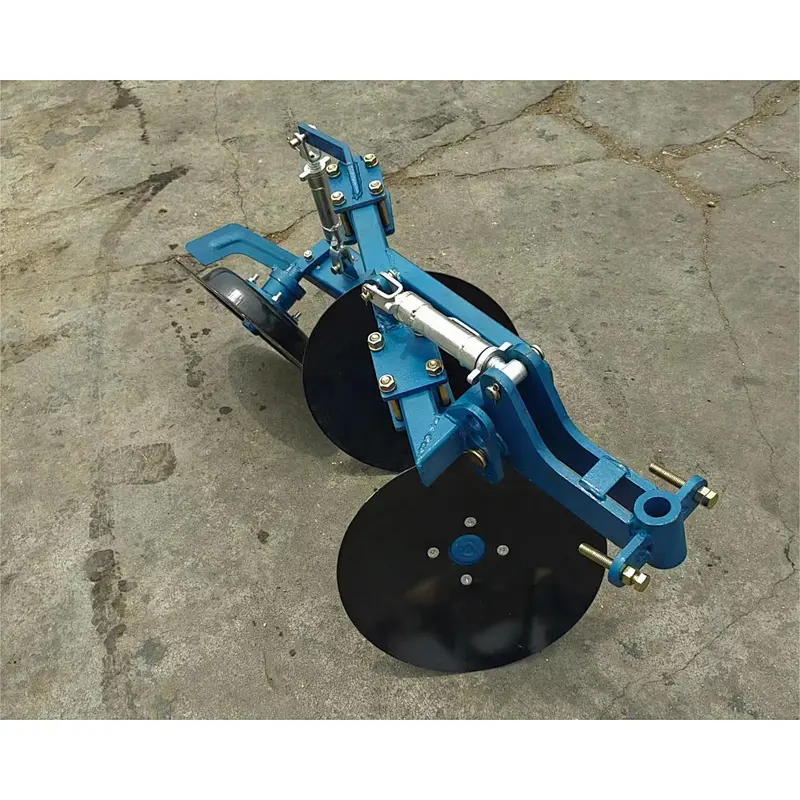 Disc plow for walking tractor