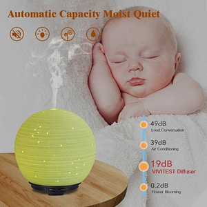 Antique 24V 500mA Ceramic Diffuser Humidifier 100ml With Night Light