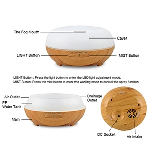 200ml Wood Grain Ultrasonic Aroma Diffuser for Home Fragrance