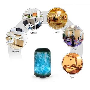 100ML Glass Aroma Diffuser 7 Color LED lights Aromatherapy