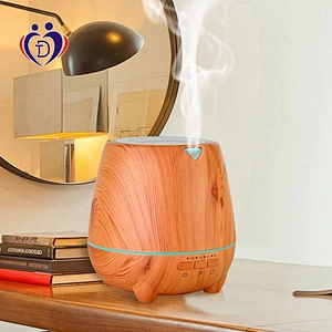 Wood Ultrasonic 500ML Aroma Diffuser and Humidifier with Colorful Night Light