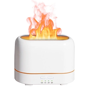 2022 New 200ML Flame Aroma Diffuser Essential oil air diffuser Flame Air Humidifier With warm Night Light For Desktop