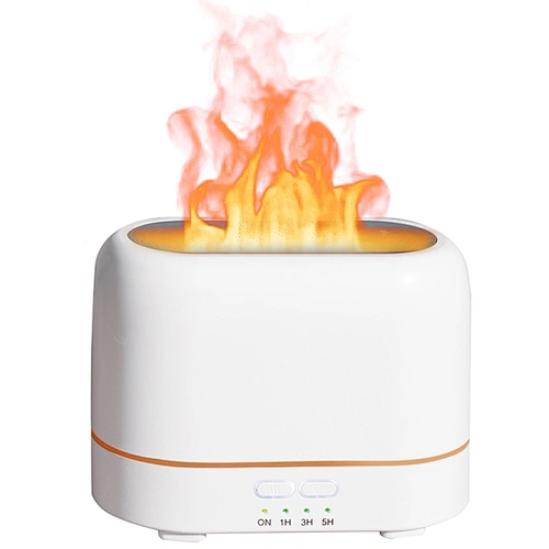 2022 New 200ML Flame Aroma Diffuser Essential oil air diffuser Flame Air Humidifier With warm Night Light For Desktop
