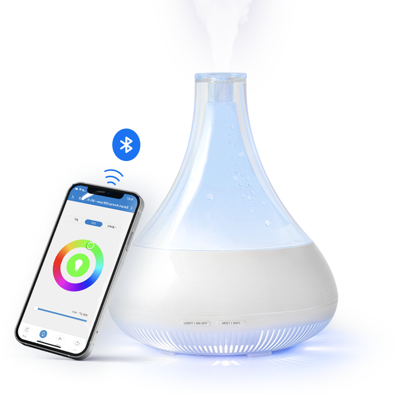 Factory Wholesale New Home Ultrasonic Air Essential Oil Diffusers Humidifier 350ml TUYA App Controlled Wifi Smart Aroma Diffuser