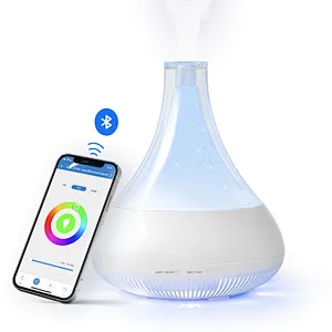 Factory Wholesale New Home Ultrasonic Air Essential Oil Diffusers Humidifier 350ml TUYA App Controlled Wifi Smart Aroma Diffuser