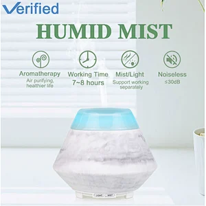 200ML Wood Grain Aroma Diffuser Night Light Aromatherapy