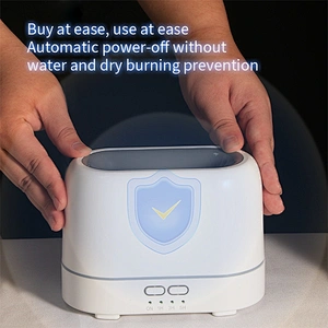 2022 New 200ML Flame Aroma Diffuser Essential oil air diffuser Flame Air Humidifier With warm Night Light For Desktop