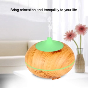 7 Colors Ultrasonic Humidifier Aroma Diffuser Humidifier 150ml Wood Grain Aroma Diffuser Mini Humidifier
