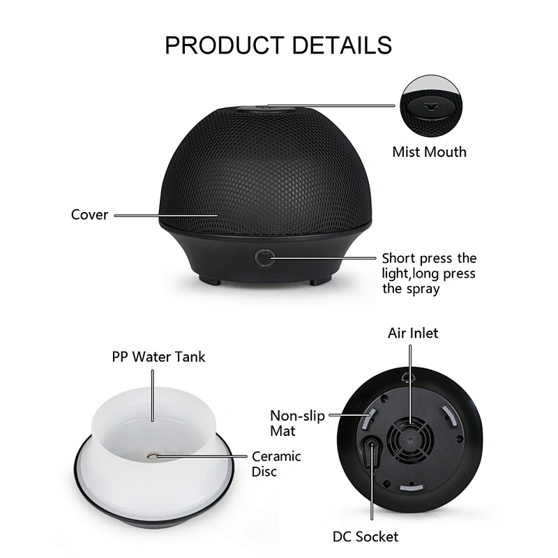 Iron Aroma Diffuser With 200ML Capacity Night Light