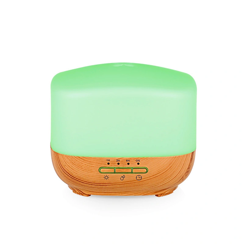 Portable 500Ml Wood Grain 7 Colors Light Aromatherapy Essential Oil Machine Home Ultrasonic Aroma Diffuser