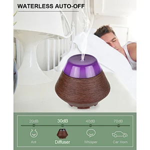 200ML Wood Grain Aroma Diffuser Night Light Aromatherapy