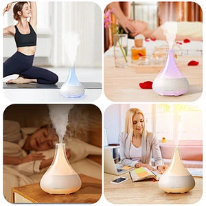 Factory Wholesale New Home Ultrasonic Air Essential Oil Diffusers Humidifier 350ml TUYA App Controlled Wifi Smart Aroma Diffuser