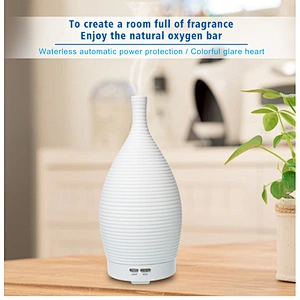 100ML Ceramic White Humidifier Aromatherapy 7 Colors Light