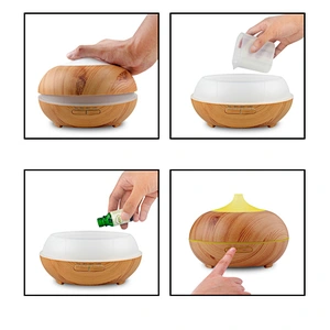 Wood Grain Aroma Diffuser with 300ML Capacity