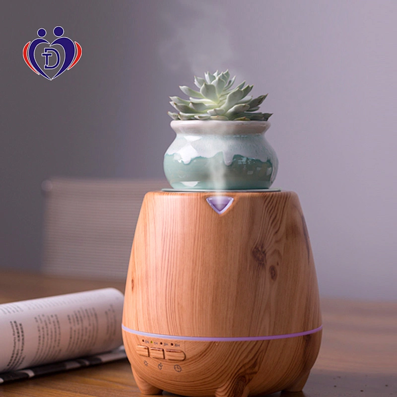 Wood Ultrasonic 500ML Aroma Diffuser and Humidifier with Colorful Night Light