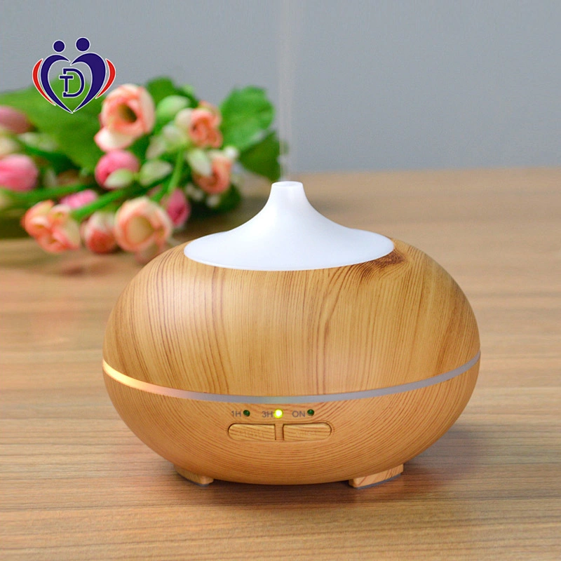 7 Colors Ultrasonic Humidifier Aroma Diffuser Humidifier 150ml Wood Grain Aroma Diffuser Mini Humidifier