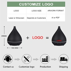 400ml High Quality Factory Price Ultrasonic Aroma Diffuser Black