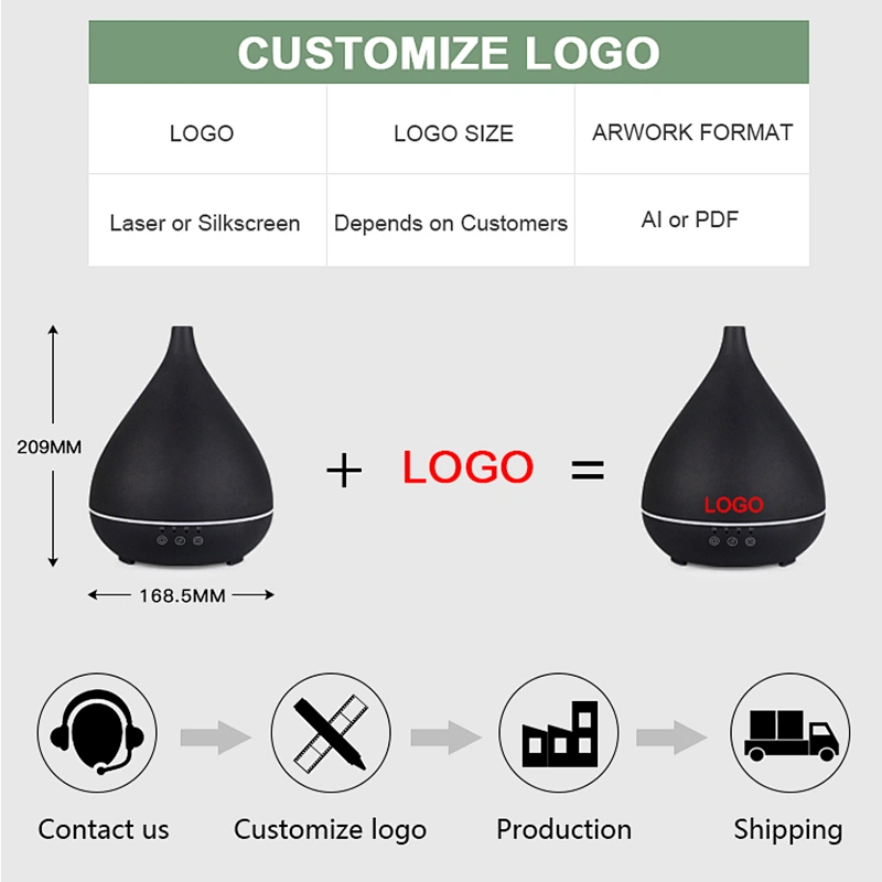 400ml High Quality Factory Price Ultrasonic Aroma Diffuser Black
