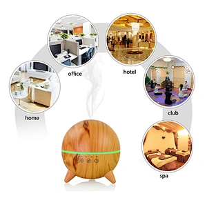 400ml Planet Design Wood Grain Ultrasonic Aromatherapy Essential Oil Aroma Diffuser
