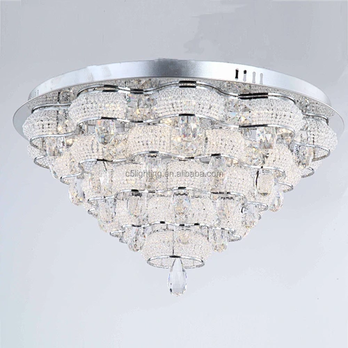 contemporary crystal beads flush-mount ceiling lamp for decoration ceiling light
