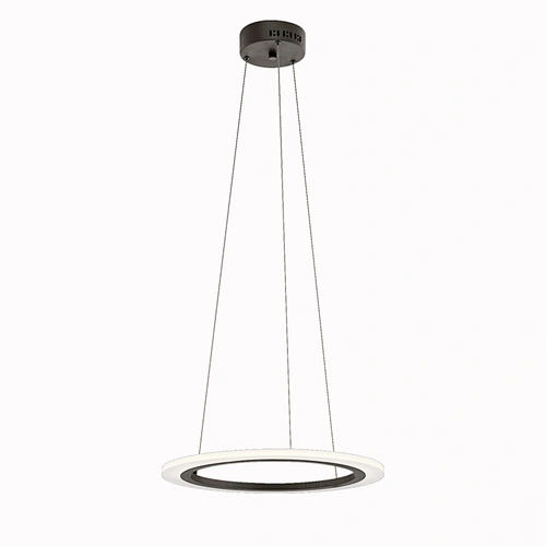 110V-230V modern acrylic diffuser 1 ring shaped led pendant light black chandelier