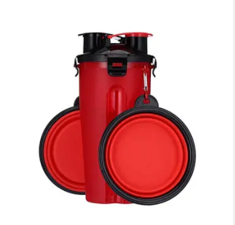 Wholesale Travel Pet Water And Food Bottle 2 In 1 Plastic Portable Dog Water Bottle With Bowl