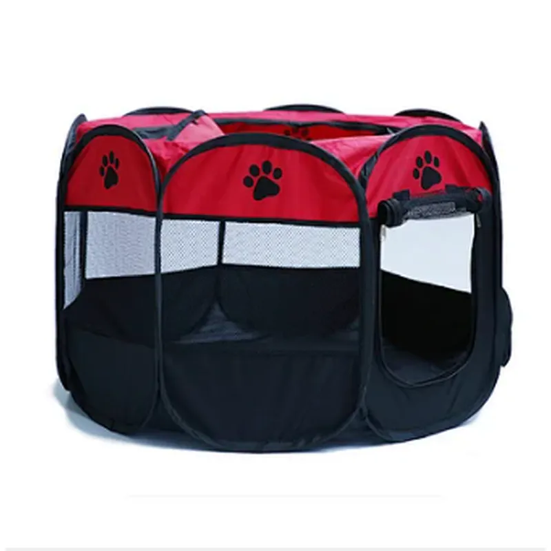 Collapsible octagonal pet tent Oxford cloth pet fence waterproof and scratch resistant dog play pen