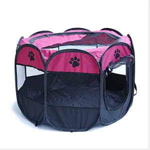 Collapsible octagonal pet tent Oxford cloth pet fence waterproof and scratch resistant dog play pen