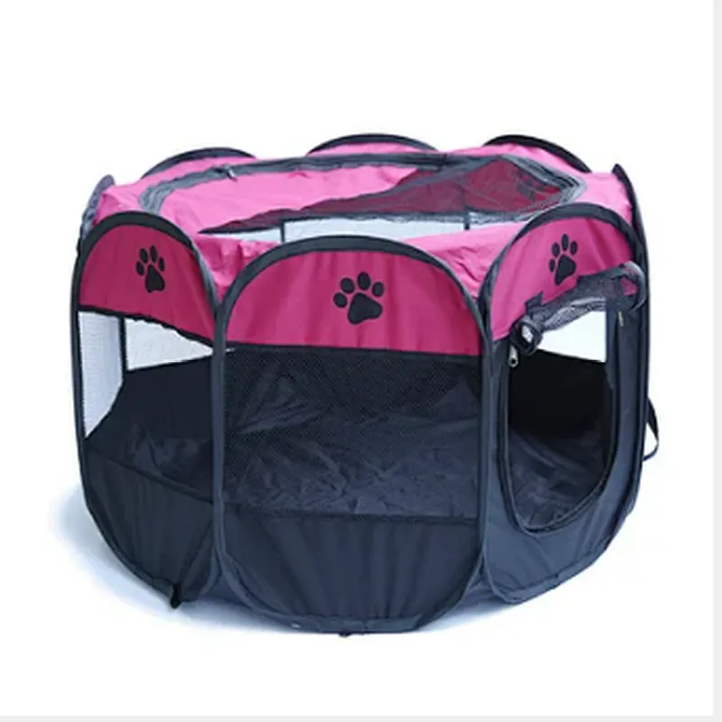 Collapsible octagonal pet tent Oxford cloth pet fence waterproof and scratch resistant dog play pen