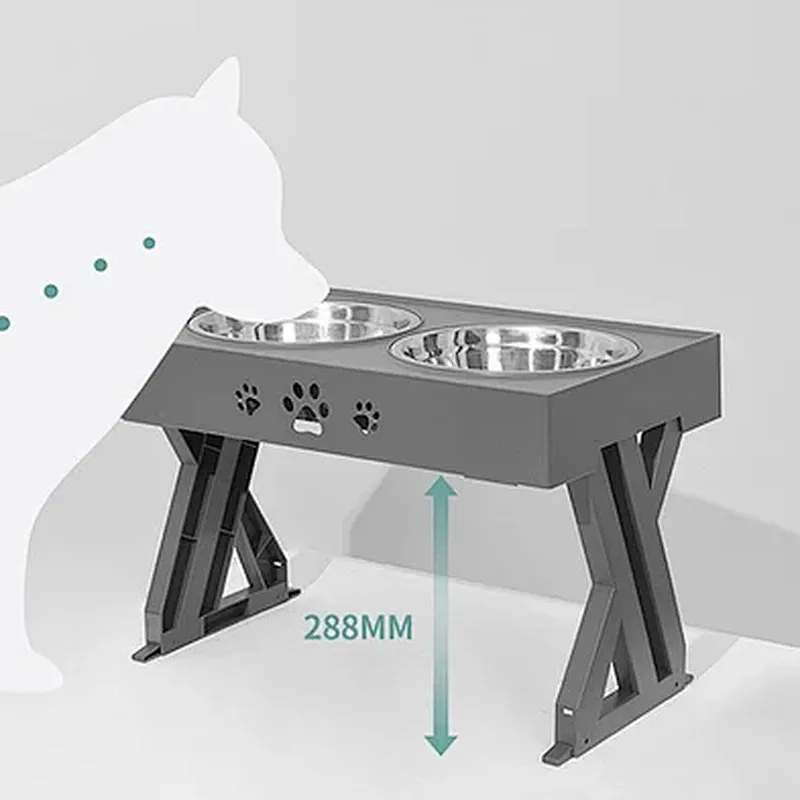 Stainless Steel Dog Bowl With Stand