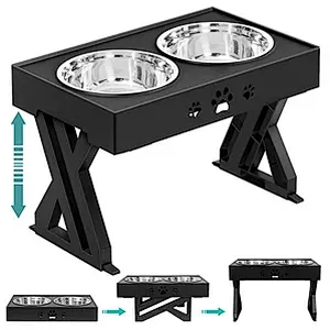 Stainless Steel Dog Bowl With Stand