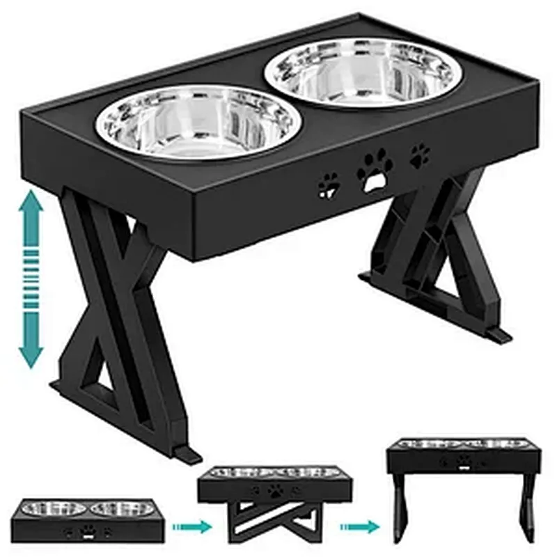 Stainless Steel Dog Bowl With Stand