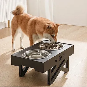 Stainless Steel Dog Bowl With Stand