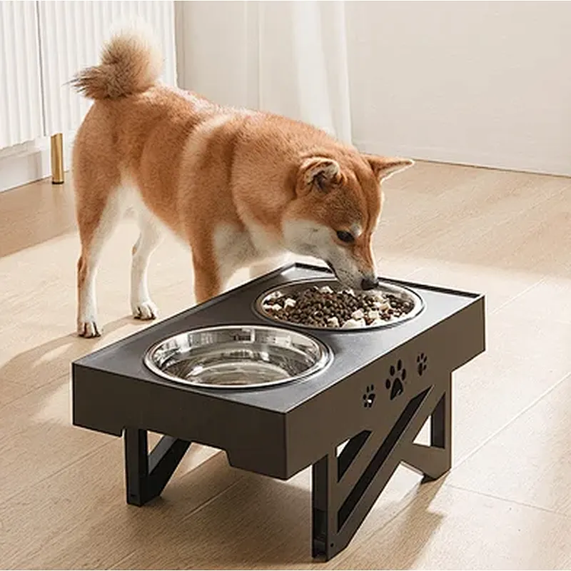 Stainless Steel Dog Bowl With Stand