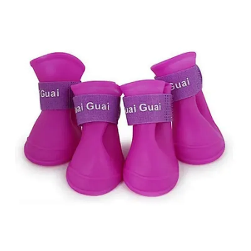 Summer dog rain shoes waterproof silicone dog rain boots pet shoes for dogs