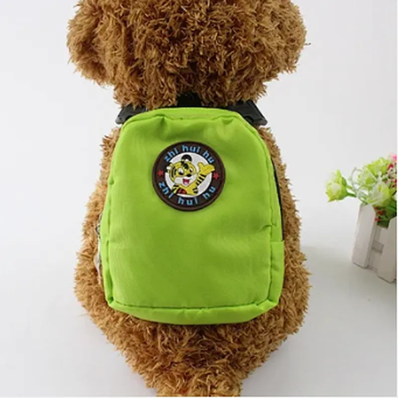 Wholesale Pet Outside Backpack Adjustable Dog Rucksack Bag Oxford Dog Backpack with Leash Harness