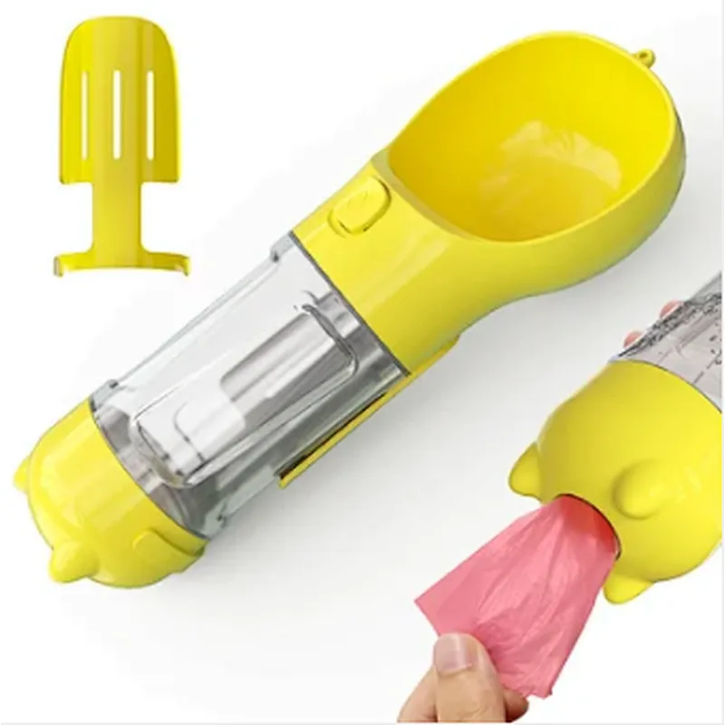300 ml Portable pet dispenser dog water bottle dispenser feeder