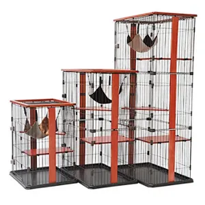 Cheap Large Cat Cage Villa Stainless Steel Luxury Big 3 Layer Cat Cage