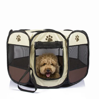 Collapsible octagonal pet tent Oxford cloth pet fence waterproof and scratch resistant dog play pen