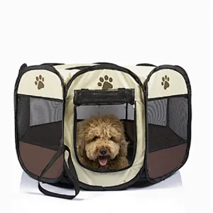 Collapsible octagonal pet tent Oxford cloth pet fence waterproof and scratch resistant dog play pen