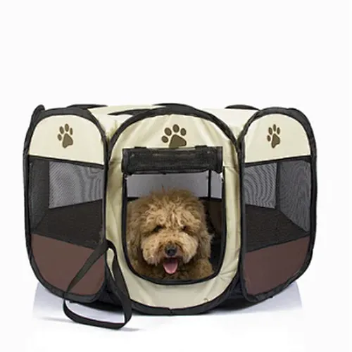 Collapsible octagonal pet tent Oxford cloth pet fence waterproof and scratch resistant dog play pen