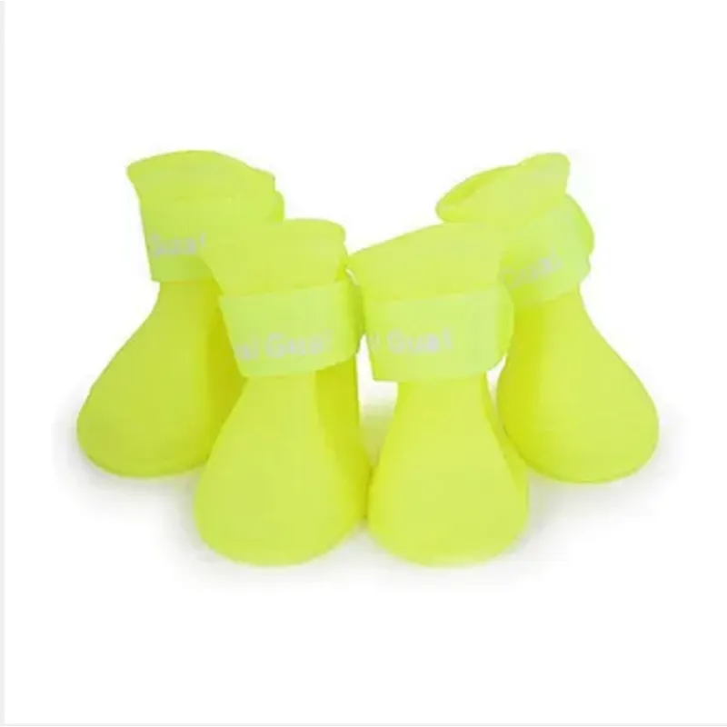 Summer dog rain shoes waterproof silicone dog rain boots pet shoes for dogs