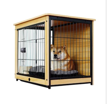 Large Wooden Dog Kennel Cage Metal Foldable Heavy Dog Cages Crate for sale